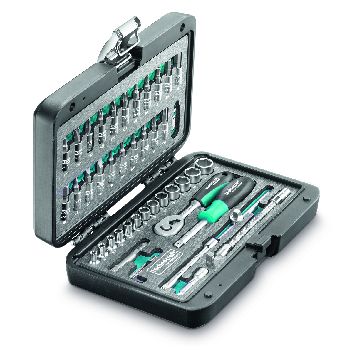 TECHNOCRAFT Steckschlüsselsatz 1/4" 6646 47-tlg