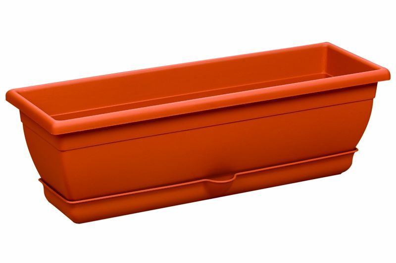 Pflanzkasten Venere mit Untersatz  impru Aussenmass cm: 80X20, Höhe cm: 17