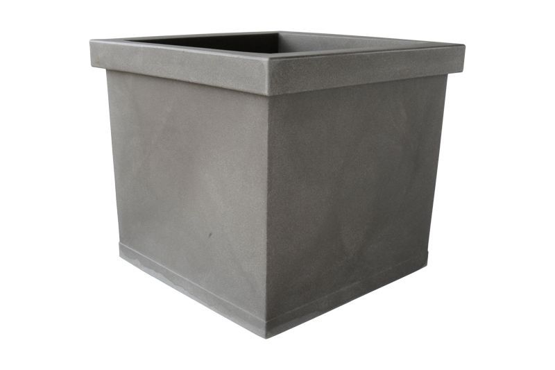 Pflanztopf Lisci grigio fumo Aussenmass cm: 46X46, Höhe cm: 41