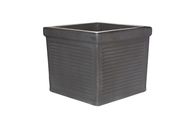 Pflanztopf Millerighe anthrazit Aussenmass cm: 44X44, Höhe cm: 38