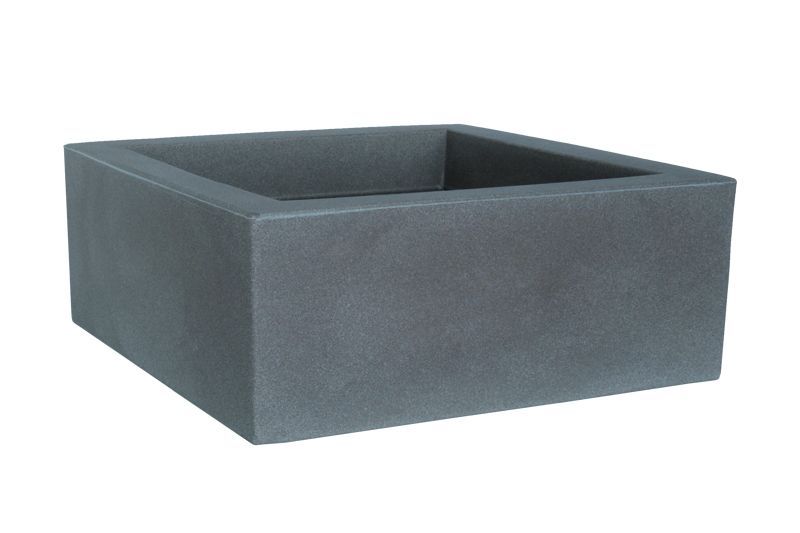 Pflanzkasten Schio Cubo basso grigio fum Aussenmass cm: 50X50, Höhe cm: 20