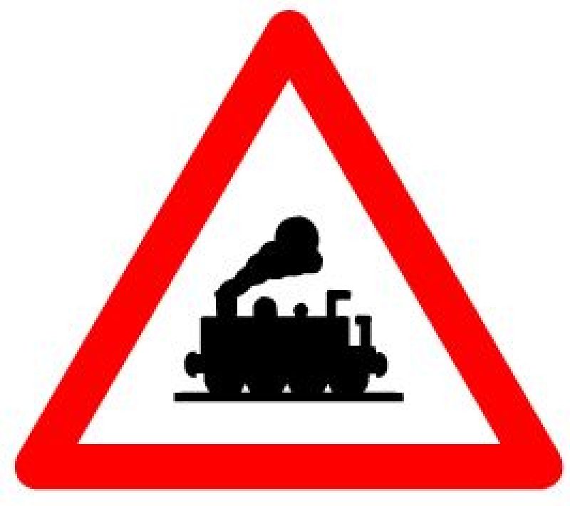 1.16 Bahnübergang ohne Schranken Grösse cm: 90, Ausführung: Scotchlite HI