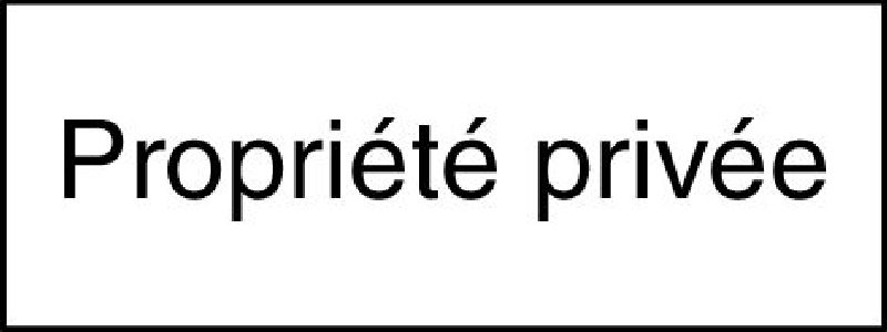 10.255 Zusatztafel EG Grösse cm: 40/20, Text: Propriété privée