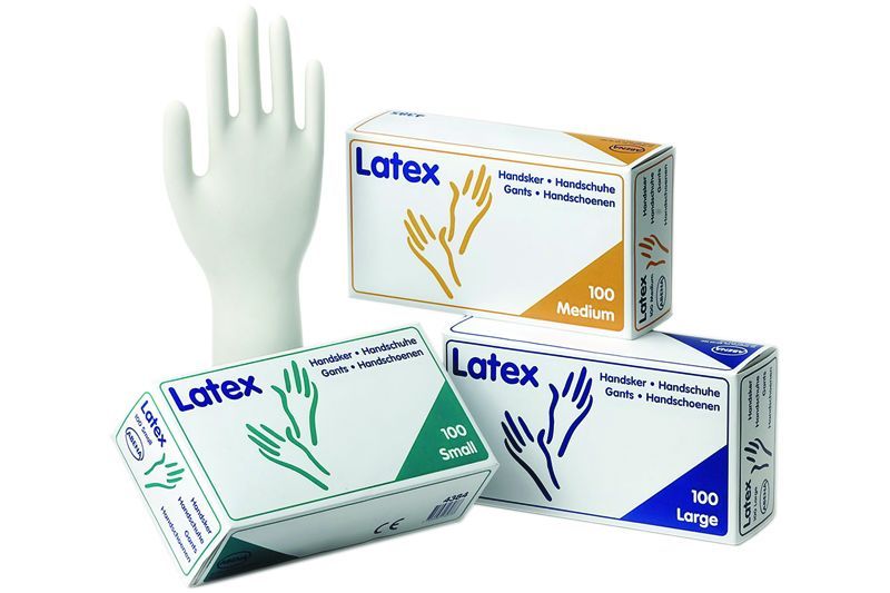 Handschuhe Latex weiss (100 Stk) Grösse: L (8-9)