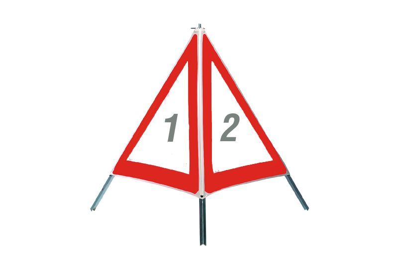 Triopan-Faltsignale 3 Seiten kombiniert Grösse cm: 60