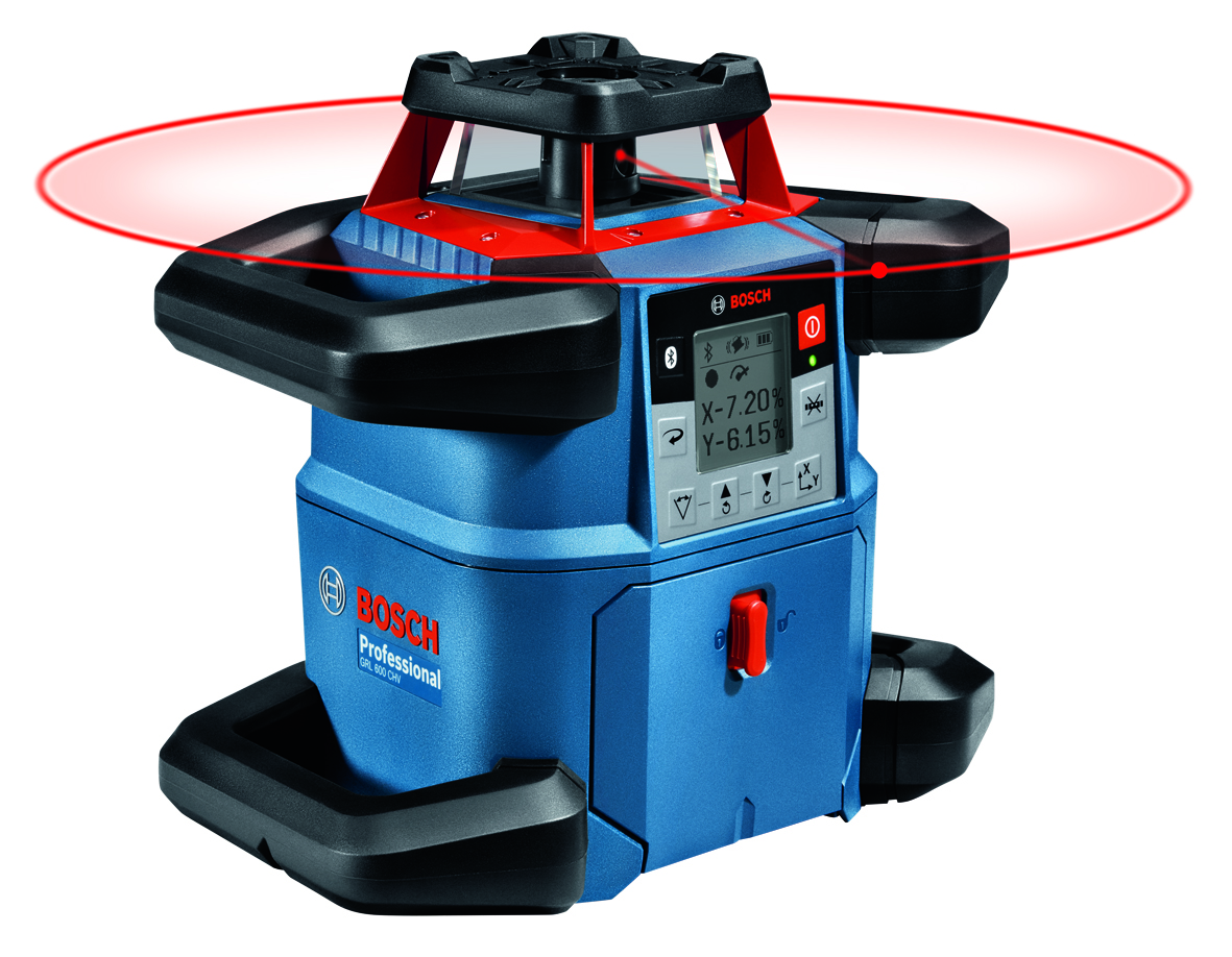 ROTATIONSLASER BOSCH GRL 600 CHV Set +LR60+RB60+WM6+RC6 Akku 18V 4.0Ah PROCOR