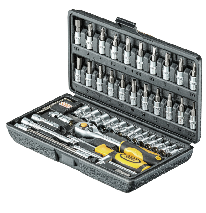 FORTEC Steckschlüssel-Satz 46-tlg. FT300 1/4"