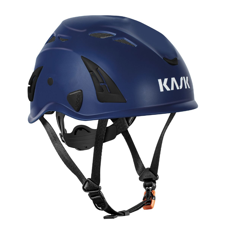 Schutzhelme KASK SUPERPLASMA AQ blau mit 4-Punkt-Kinnriemen, Drehverschluss