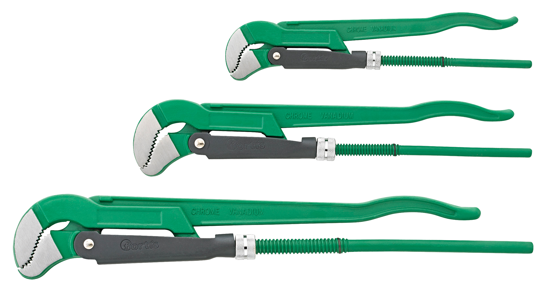 Eckrohrzangenset 3-teilig 1" / 1,5" / 2"