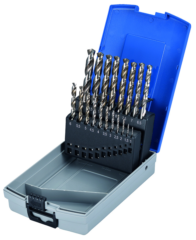 SPIRALBOHRERSATZ 1-10MM HSS-G / D-19GS GESCHLIFFEN IN KUNSTSTOFBOX