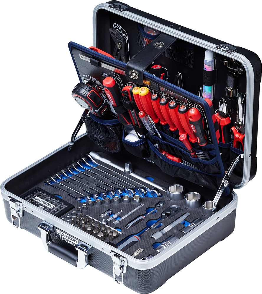 Werkzeugkoffer PROTON TB-196ABS-PB 1/4" 196-tlg.  PB Schraubenzieher    NETTO