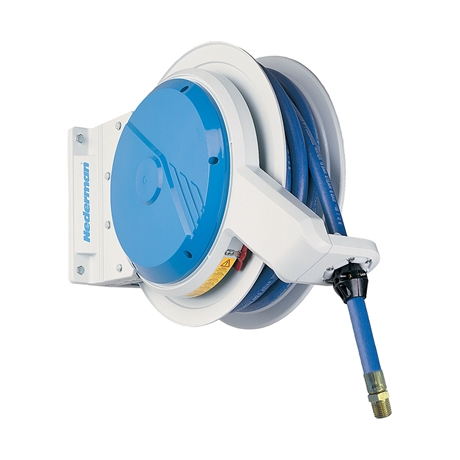 Nederman Schlauchaufroller, Serie 884 mit Luft-/Wasserschlauch  Ø 19 mm, 15 M