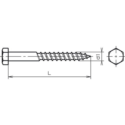 6kant Holzschraube verzinkt 6x25mm 6kant verz 6x25 8St