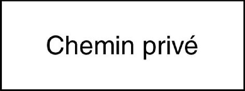 10.211 Zusatztafel EG Grösse cm: 40/20, Text: Chemin privé