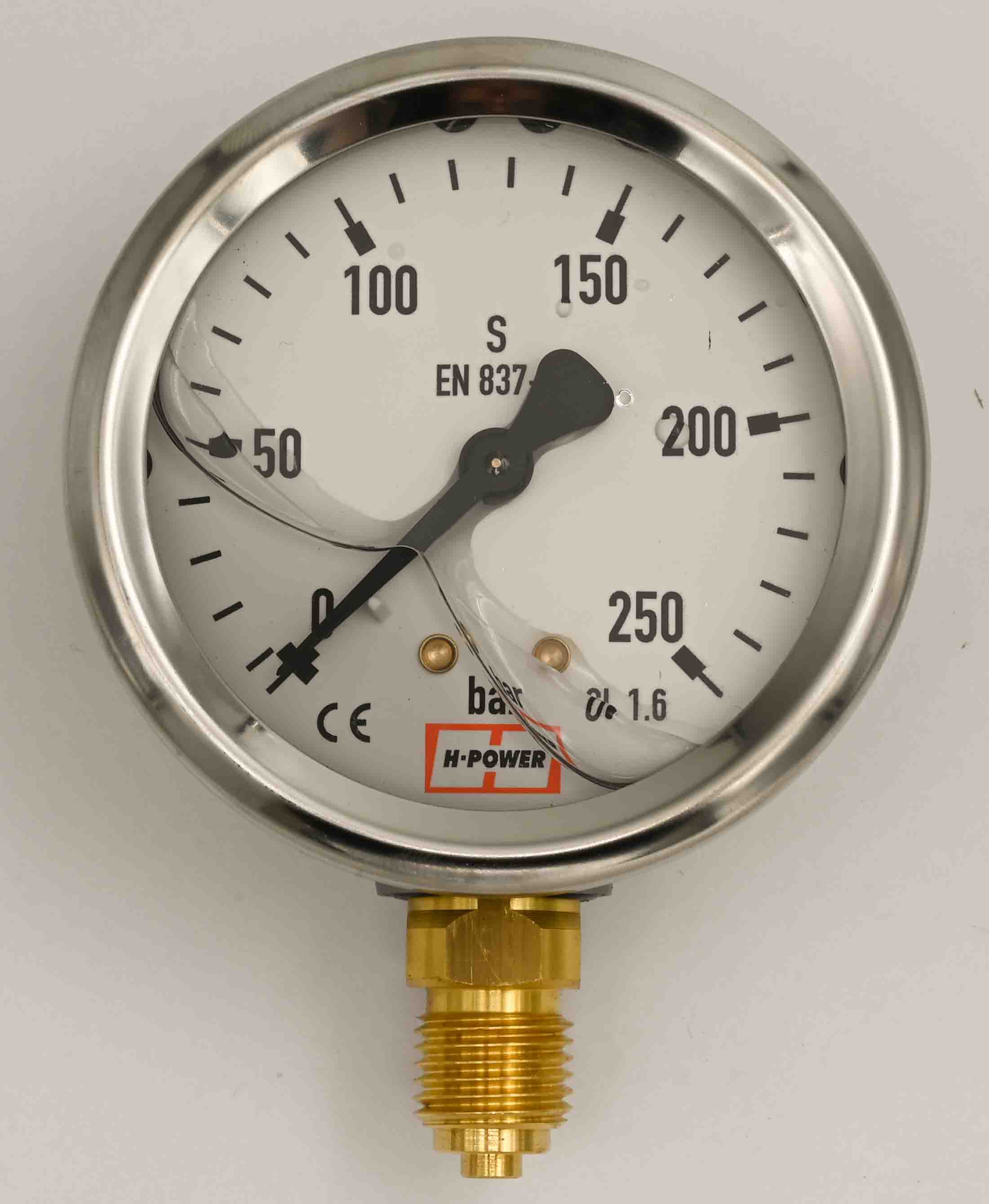 Manometer Glyzerin 1/4" Unten Rohrfedermanometer Durchmesser 63 mm