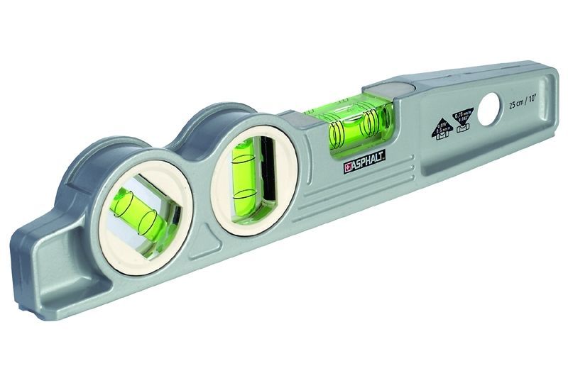 Metallbau Wasserwaage ASPHALT Länge cm: 25, Magnet: 1