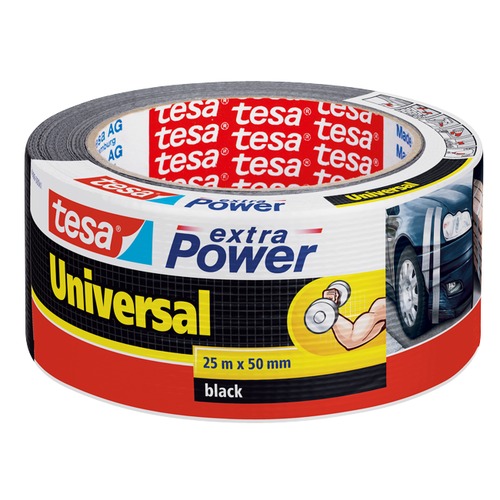 Gewebeband Extra Power schwarz 25m : 50m 56388-04 Gewebeband Extra Power schwz