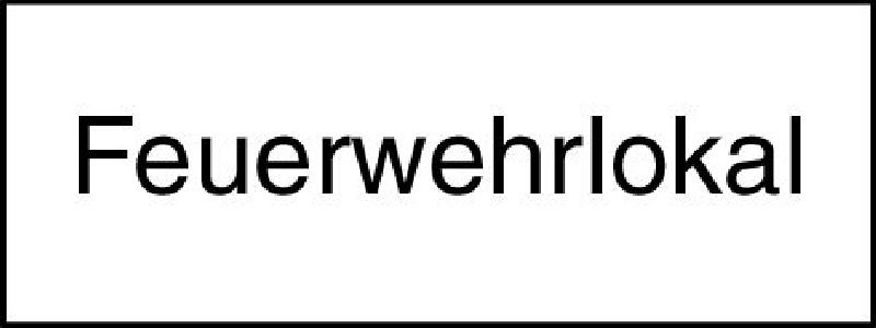 10.024 Zusatztafel Grösse cm: 50/20, Text: Feuerwehrlokal