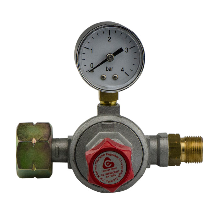Druckregler regulierbar für Propanbrenner ohne Manometer