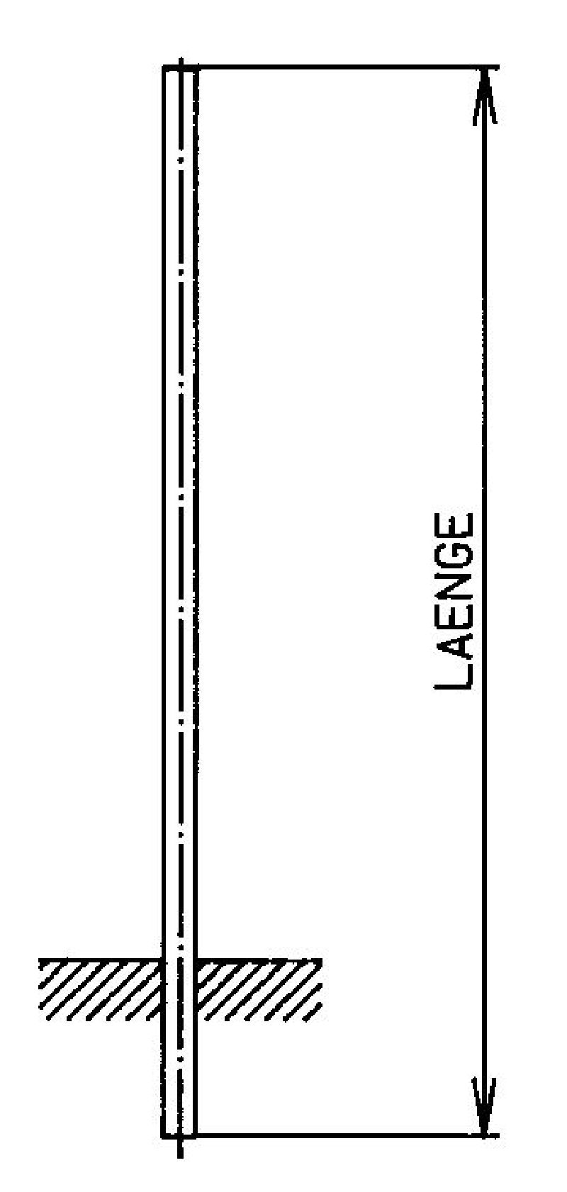 Standrohr für 1 Verkehrsspiegel Ø mm: 83, Länge mm: 2500
