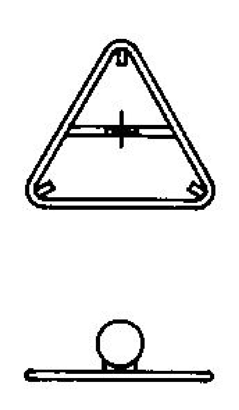 Rohrrahmen m.zentr.Bandbride für Dreieck Grösse cm: 60