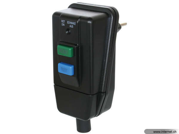 FI-Stecker T12/10A - 10mA schwarz