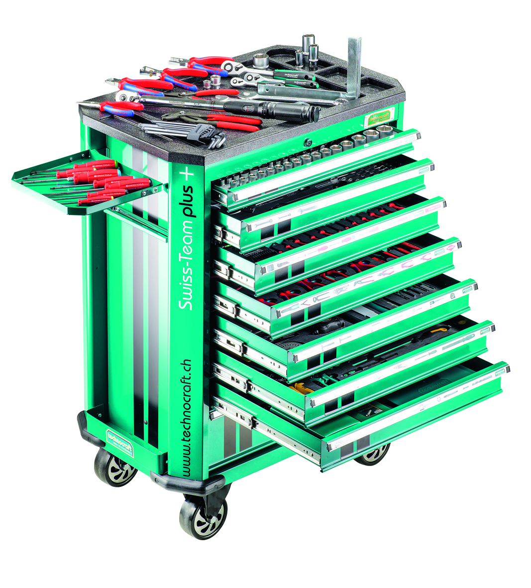 Werkzeug-Wagen  Swiss Team 743 Tlg mit PB, KNIPEX und TECHNOCRAFT Werkzeuge