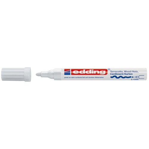 Lackmarker 4000 Deco weiss 2-4mm breit, Deco