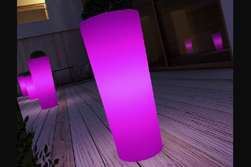 Pflanztopf Schio fuchsia Aussenmass Ø cm: 40, Höhe cm: 90