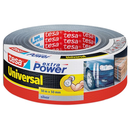 Gewebeband Extra Power silber 50m : 48mm 56389-55