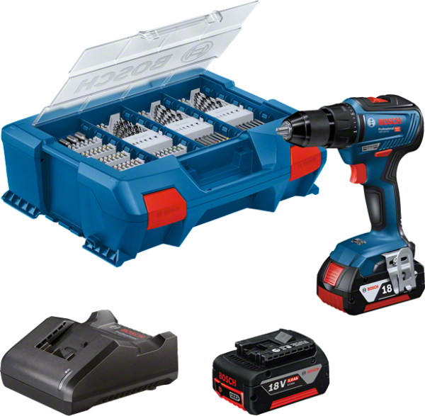 Akku Bohrschrauber Bosch GSR 18V-55 2 x5.0Ah + L-Case
