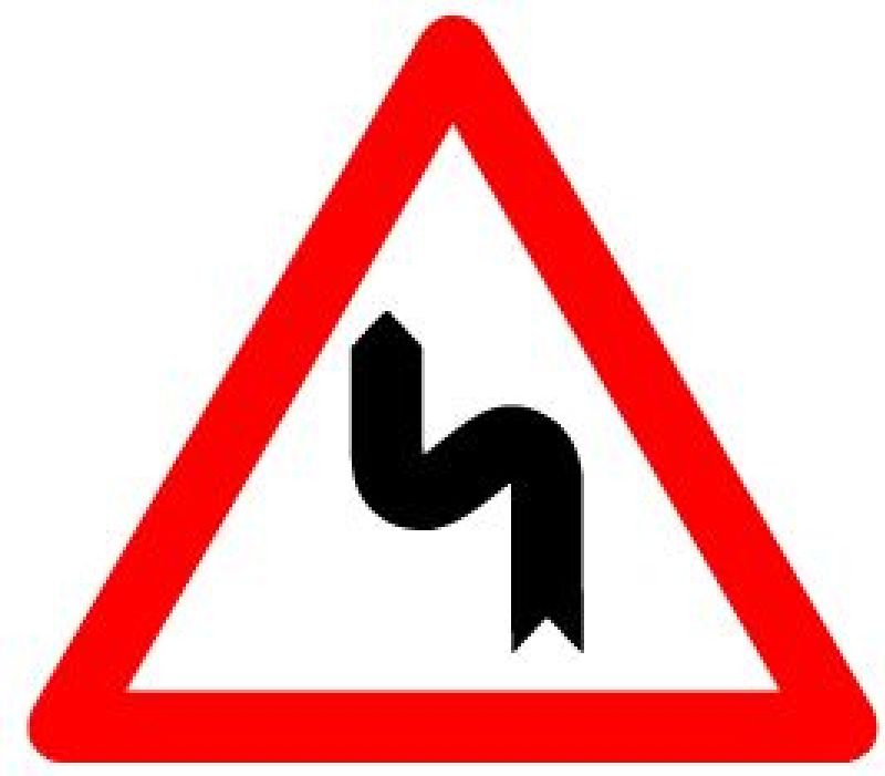 1.04 Doppelkurve, nach links beginnend Grösse cm: 90, Ausführung: Scotchlite HI