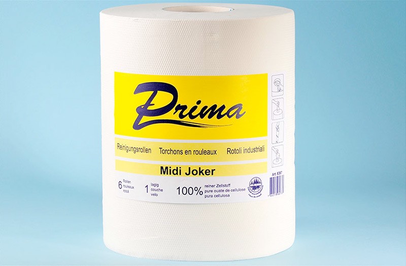 Allzweckrolle MIDI Jocker 100% Zellstoff 1-lagig / 763 Blatt 22x38cm