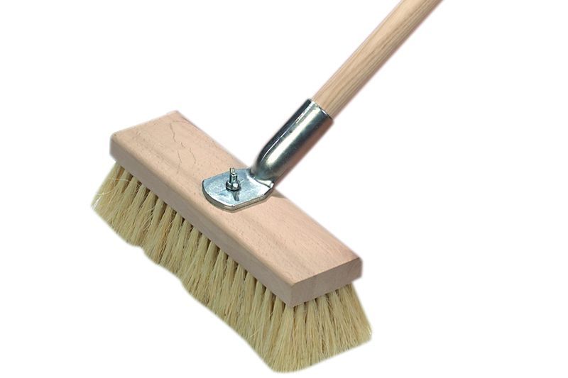 Teerbürste, mit Stiel Grösse cm: 10x6,7, Stiellänge cm: 150