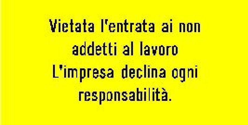 15.03 Vietata l'entrata Grösse cm: 65/33, Ausführung: PVC