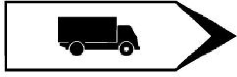 4.45 Wegweiser Schwerverkehr Scotchlite HIP, Grösse cm: 100/25