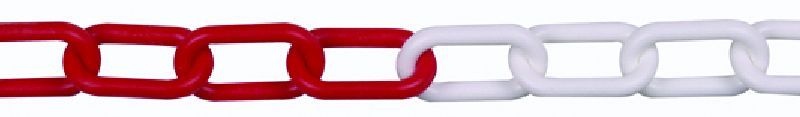 ABSPERRKETTE 8MM ROT/WEISS   PER METER VE 25M
