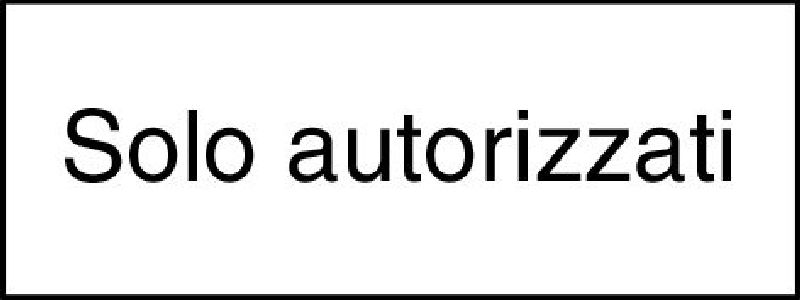 10.345 Zusatztafel EG Grösse cm: 40/20, Text: Solo autorizzati