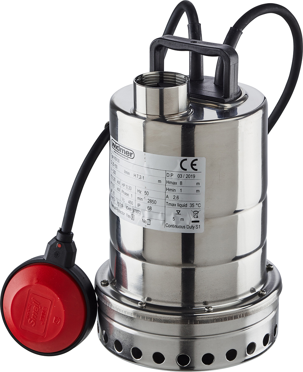 Schmutzwasserpumpe HYDRO STAR Inox 500 9000 l/h mit Schwimmerschalter