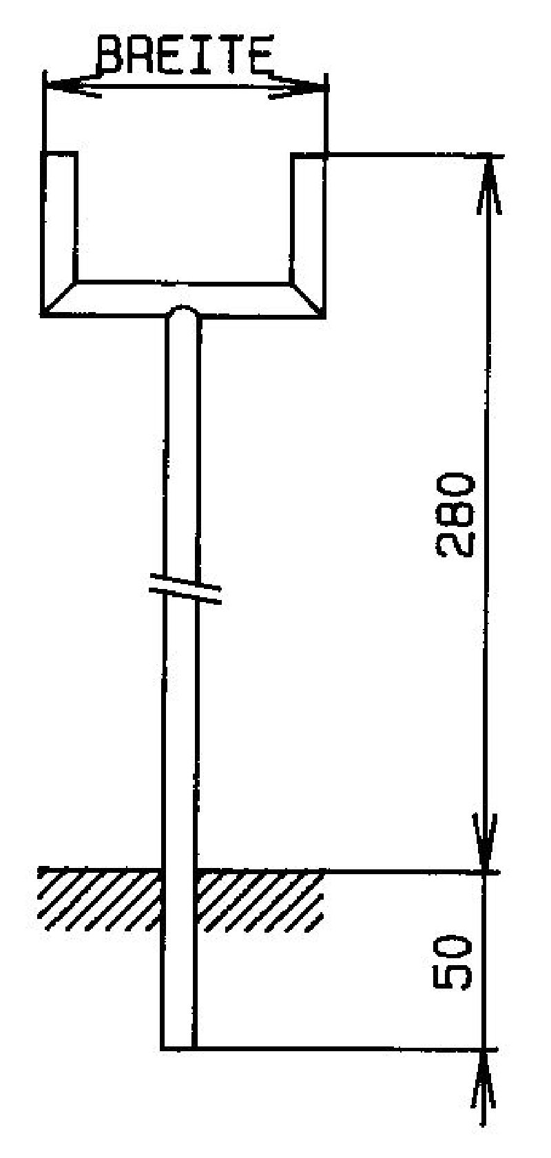 .ROHRMASTE  40/60 CM. FUER 2 SPIEGEL