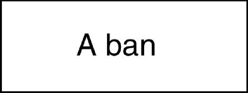 10.201 Zusatztafel EG Grösse cm: 40/20, Text: A ban