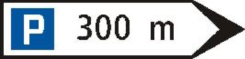 4.46 Wegweiser Parkplatz Scotchlite EG, Grösse cm: 100/25