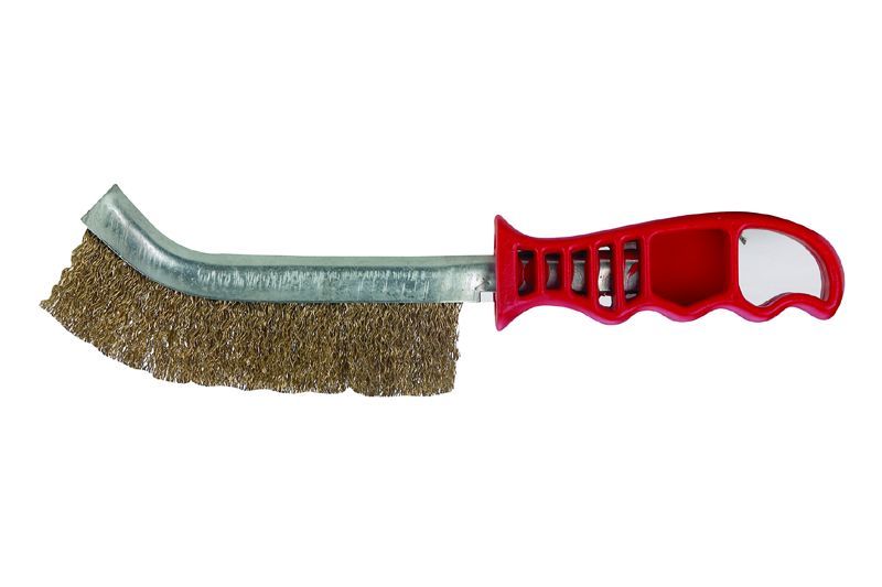 .STAHLDRAHTBÜRSTE SPID VERMESSINGT PLASTIKGRIF