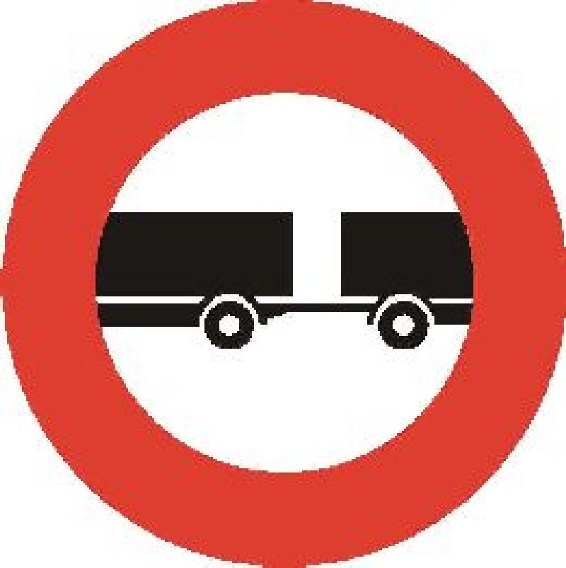 2.09 Verbot für Anhänger mit Ausnahmen v Ø cm: 40, Ausführung: Scotchlite EG