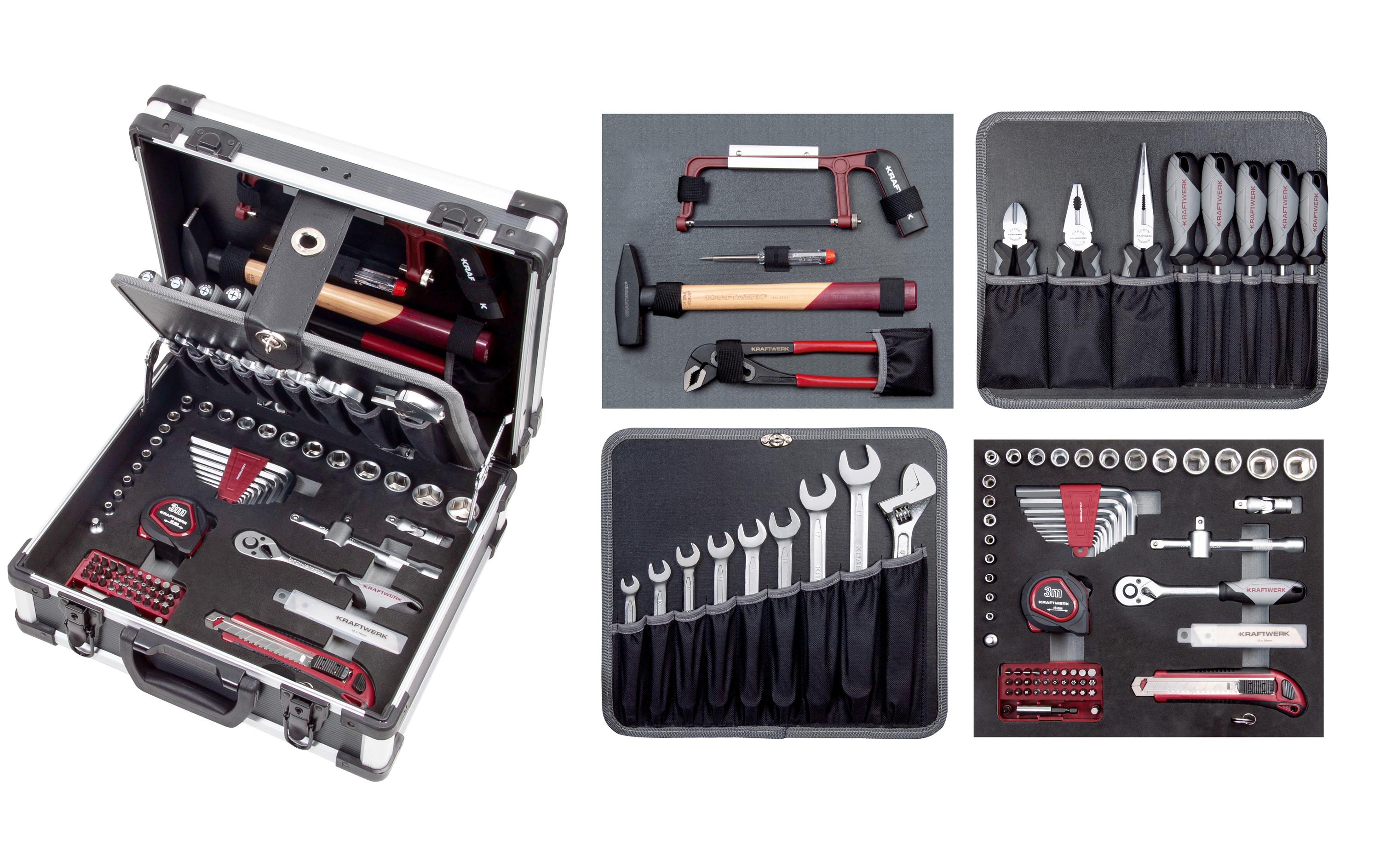 KRAFTWERK Alu-Werkzeugkoffer 102 tlg. 1/4" + 3/8"