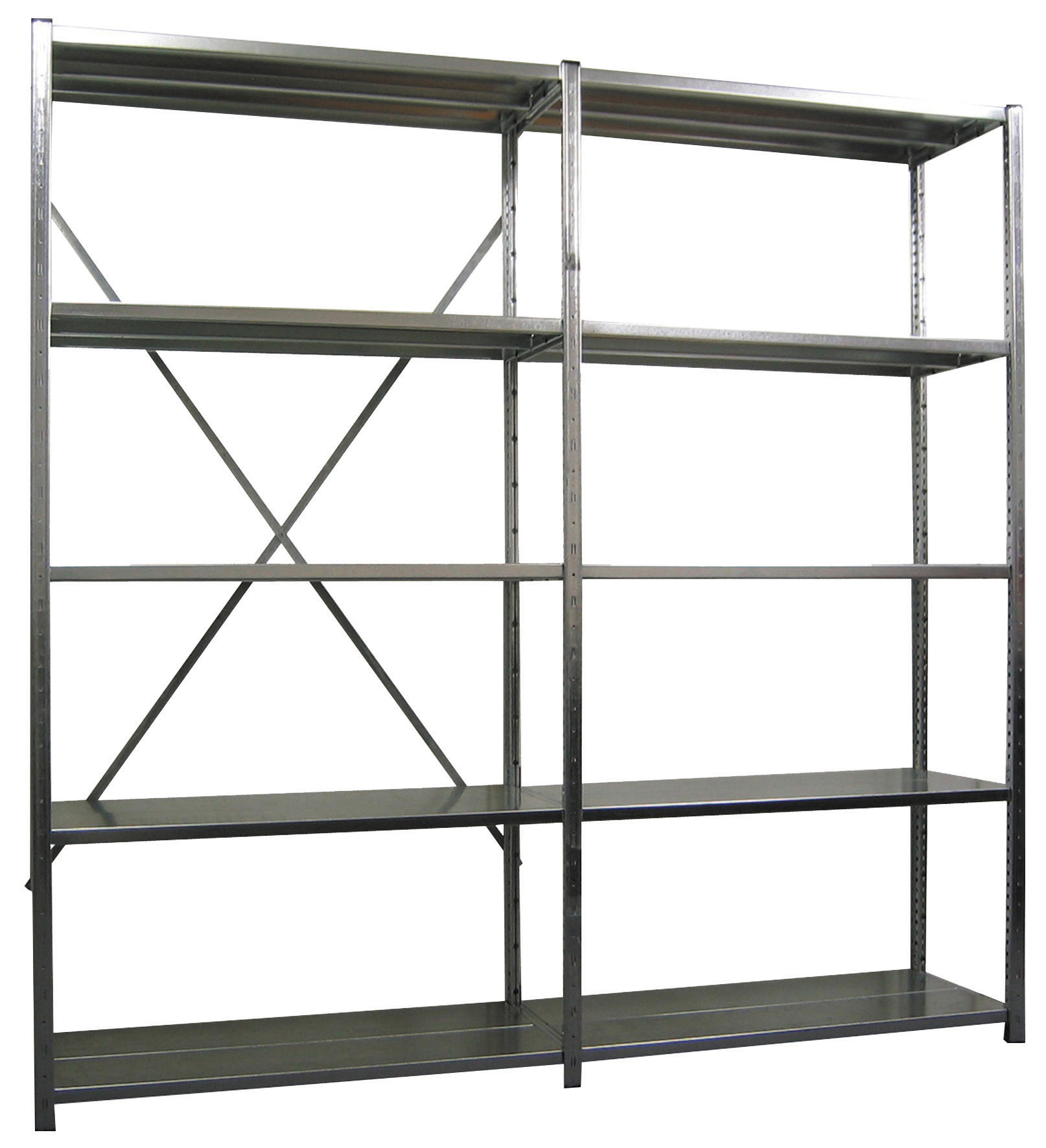 Steckregal verzinkt mit 10 Fachböden 2000 x 400 x 2000mm