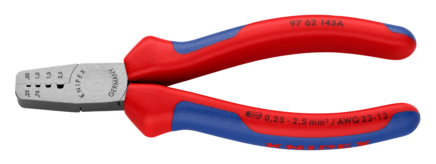 Crimpzange Trapez-Crimp KNIPEX 9762A-145 0.25 - 2.5mm2