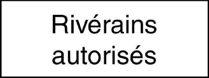 10.261 Zusatztafel EG Grösse cm: 50/20, Text: Riverains autori