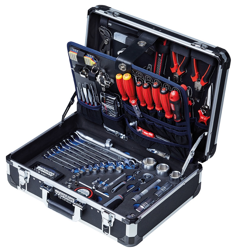 Werkzeugkoffer PROTON TB-147ALU-PB 1/4" 147-tlg.  PB Schraubenzieher    NETTO
